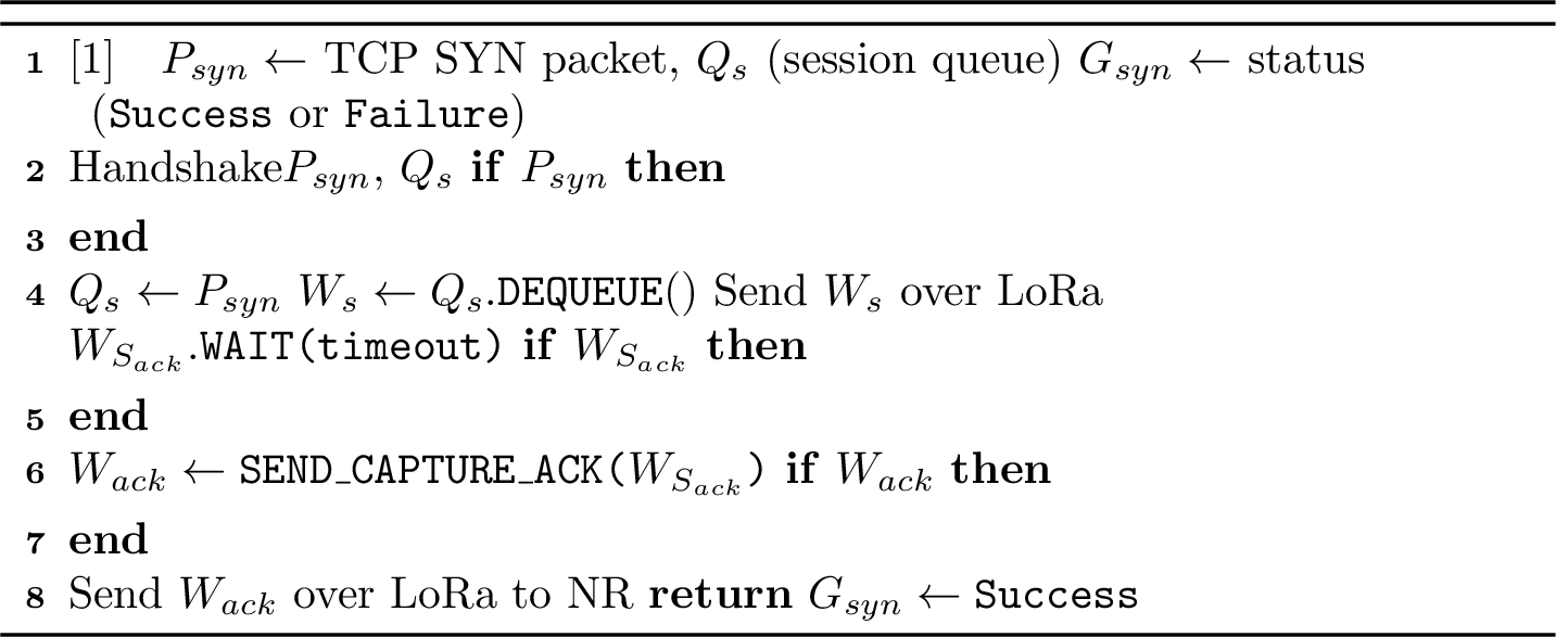 Figure 6: EH Session Start and Handshake