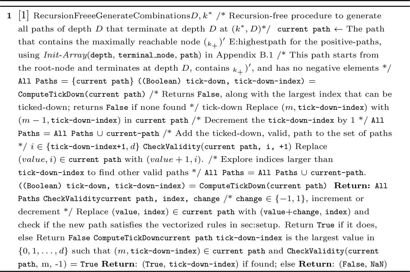 Figure 10: Recursion-free Generation of Paths