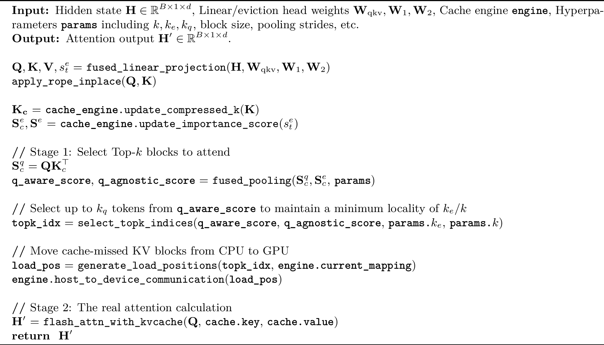 Figure 9: NOSA’s attention calculation (NOSI implementation) at the t-th decoding step.