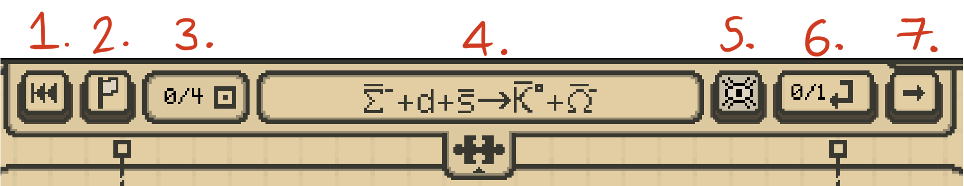 Figure 9: The problem tab, labelled, showing an example problem.