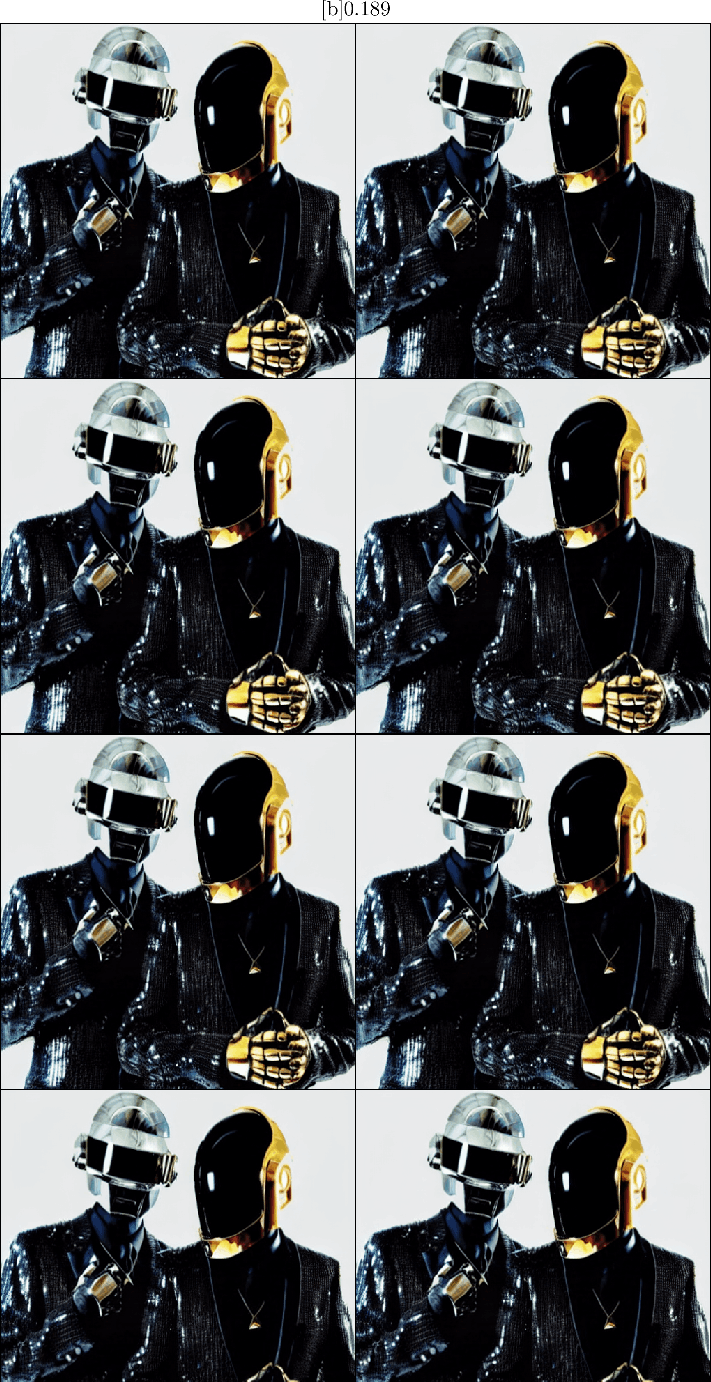 Figure 23: Visualization of (left) Partially-memorized and (right) Fully-memorized results after unlearning of the prompt “Daft Punk, Jay Z Collaborate on {"Computerized"}".