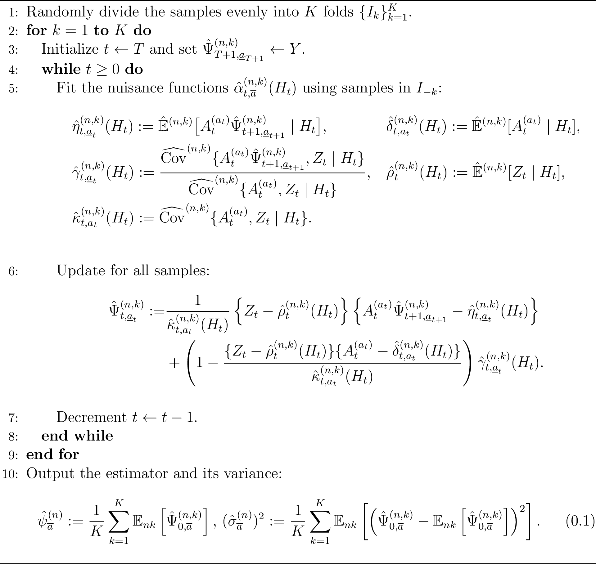 Figure 2: Backward Cross-Fitting Procedure for Longitudinal Data