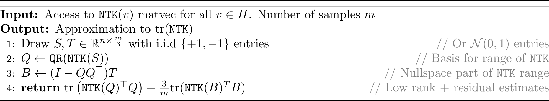 Figure 2: Hutch++ NTK Trace Estimator