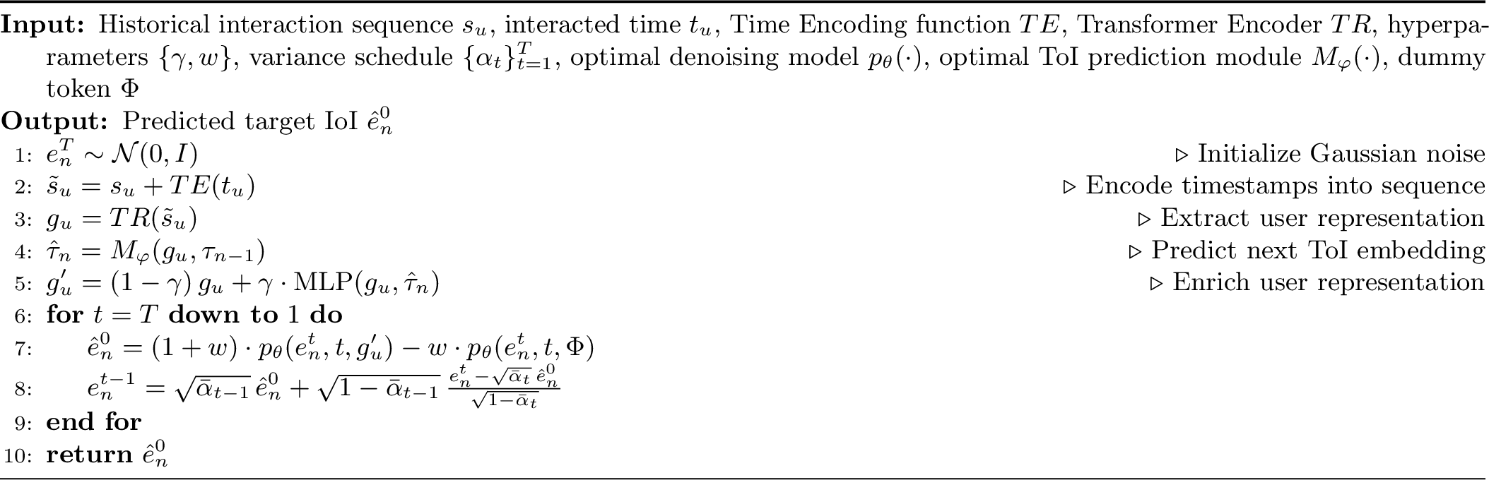 Figure 7: Inference Algorithm of PASRec