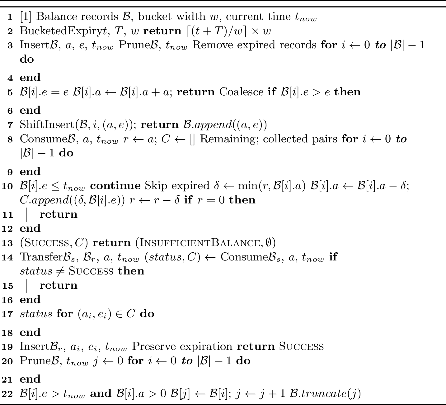 Figure 2: Time-Bucketed Balance Record Operations