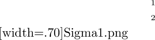 Figure 2: The contour \Sigma^{(1)} and the regions \{\mathcal{R}_j\}_{j=1}^2.