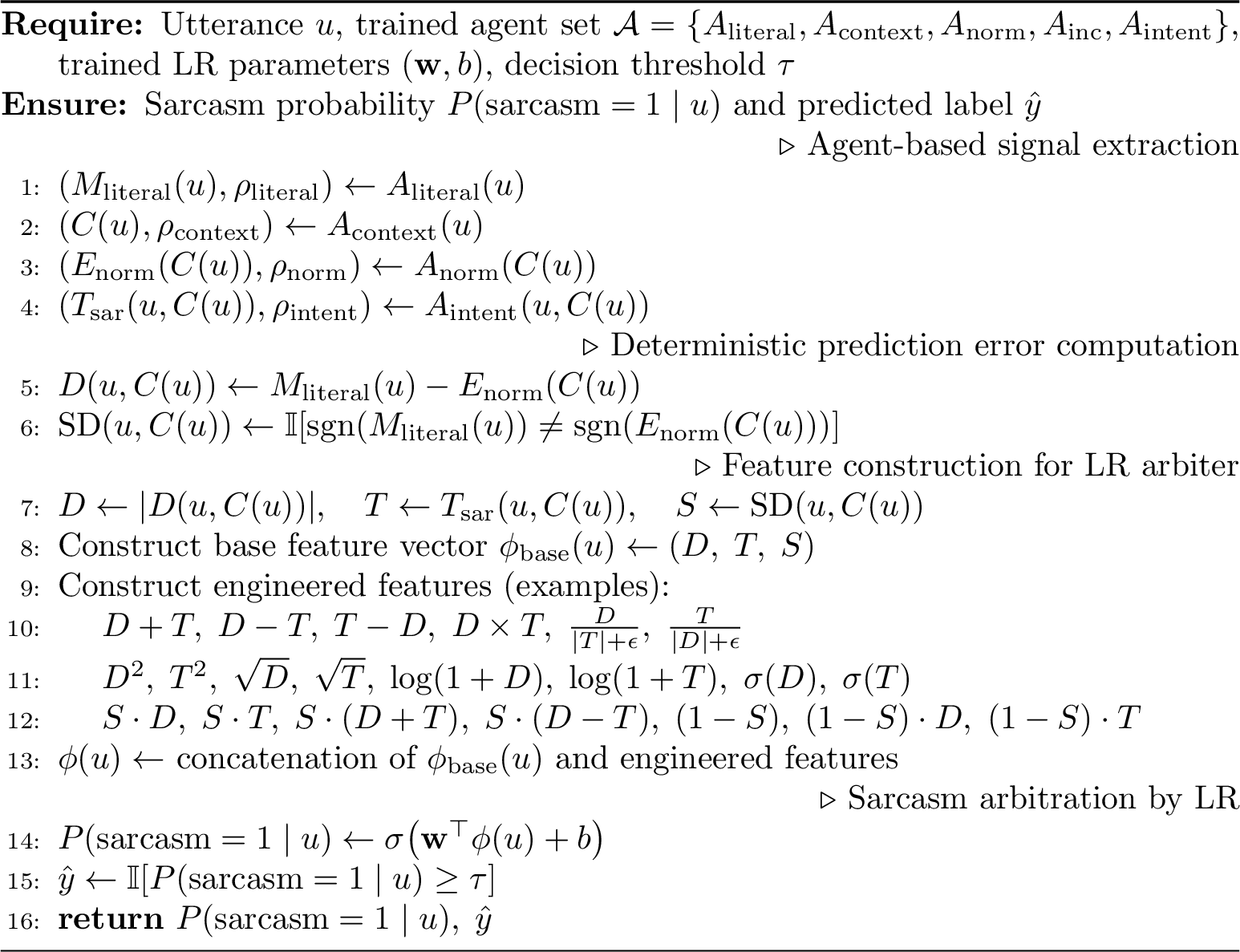 Figure 2: World model inspired sarcasm reasoning with LLM agents and LR