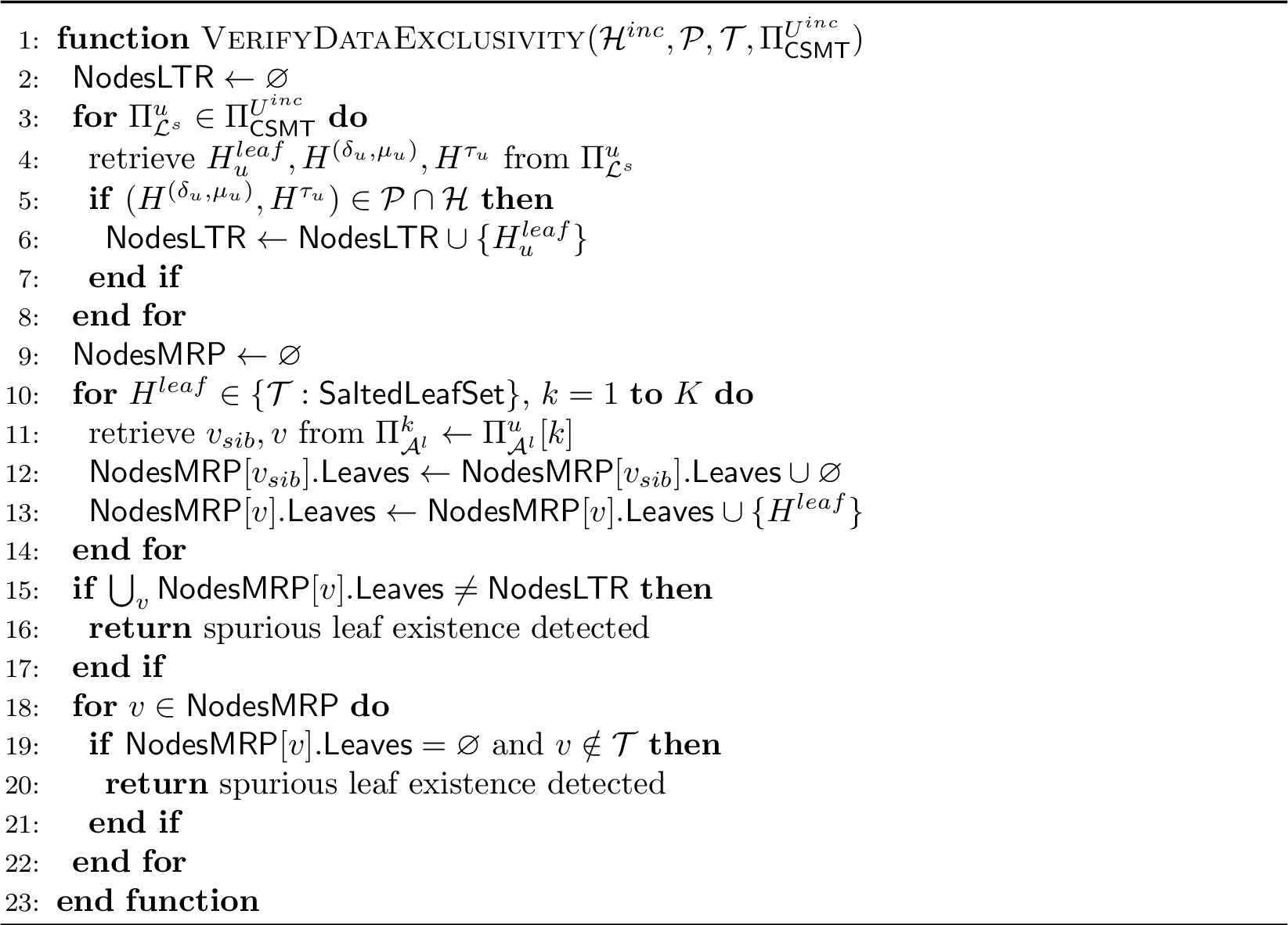 Figure 11: Data Exclusivity Check