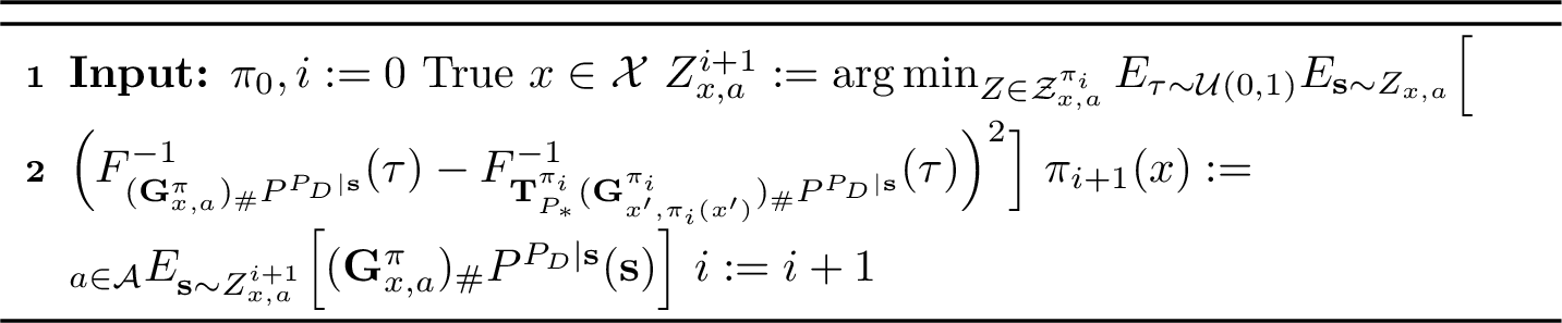 Figure 2: Push-Forward Policy Iteration (PPI)