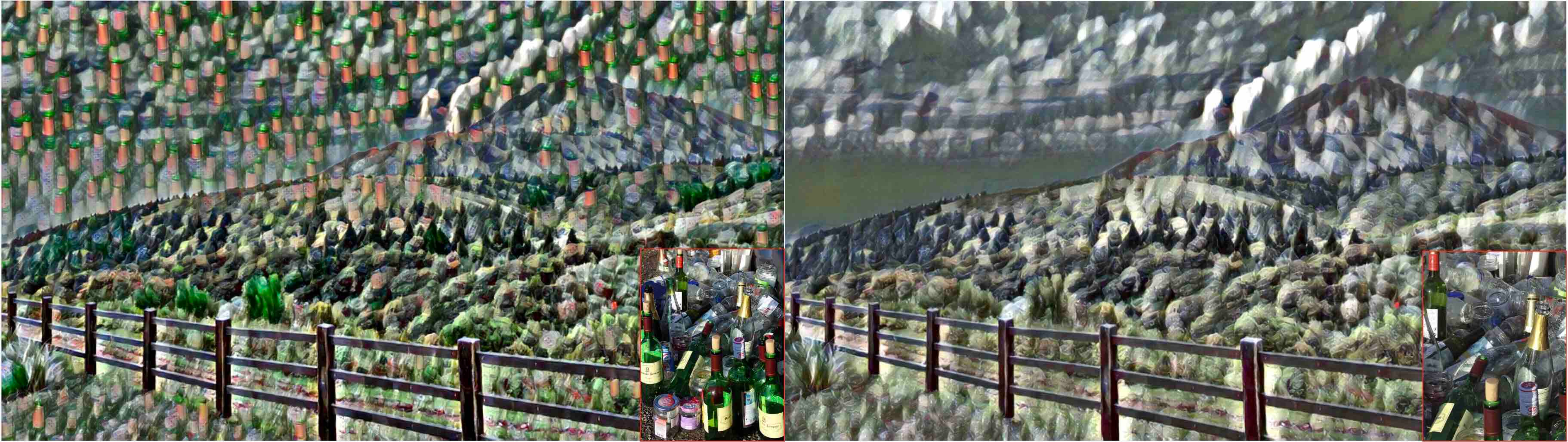 Figure 6: Using the same style images for local testing, with the original image on the left and the local image on the right, the features will be significantly different.