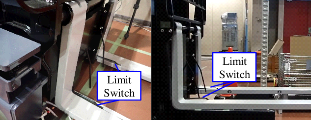 Figure 4: Limit switches for loading detection attached with fork