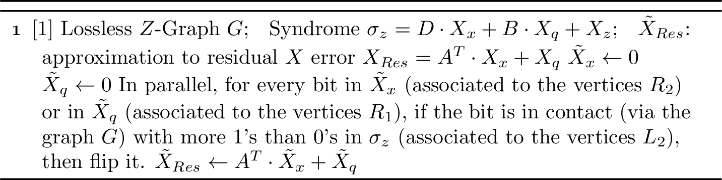 Figure 11: Parallel Error-Reduction Algorithm for X Errors