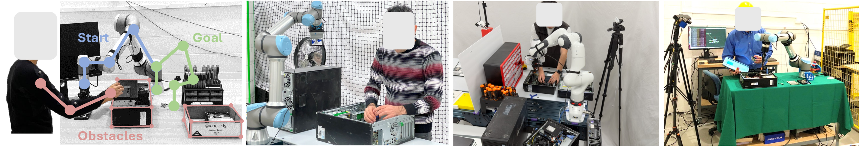 Figure 7: The workspace of e-waste disassembly is typically cluttered, unstructured, and dynamic, making real-time motion planning highly challenging.