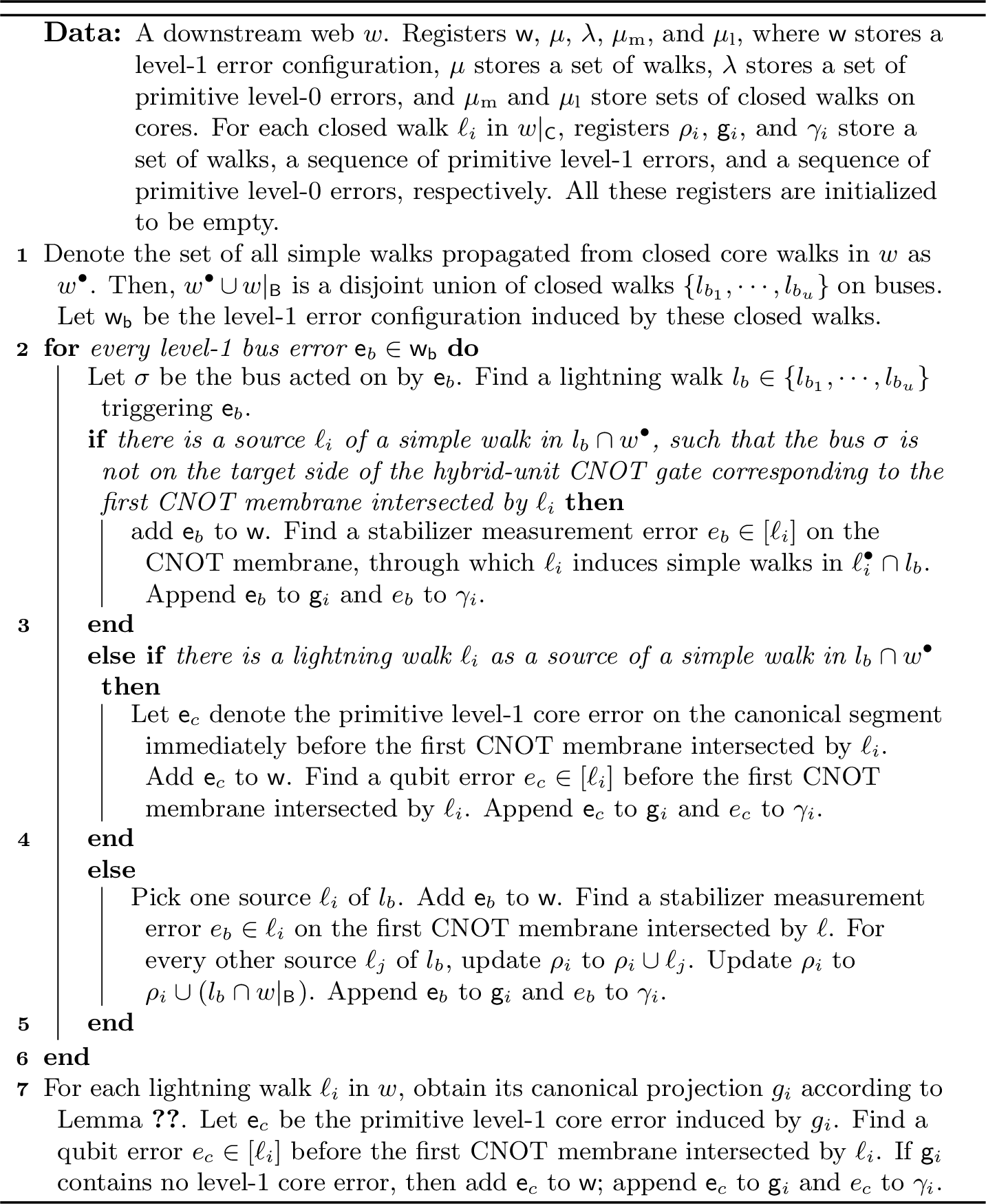 Figure 14: Subroutine for analyzing a downstream web (Part 1)