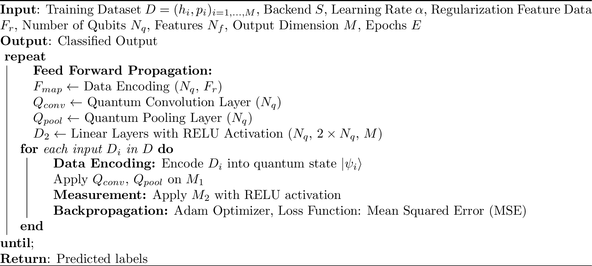 Figure 3: QCNN Algorithm