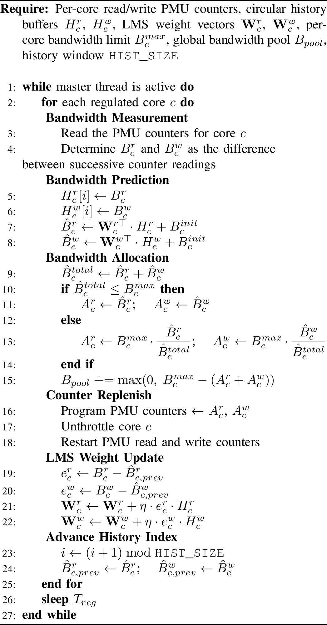 Figure 3: LMS-AR Adaptive Regulation