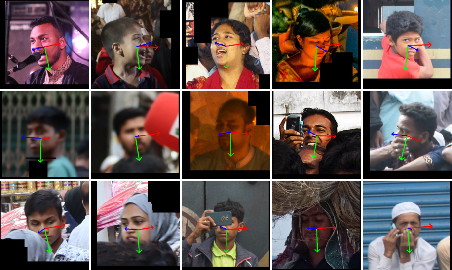 Figure 3: Representative samples from the Bengal-HP_RU dataset demonstrating the diversity in subject demographics, backgrounds, image quality, occlusion patterns, and illumination conditions.