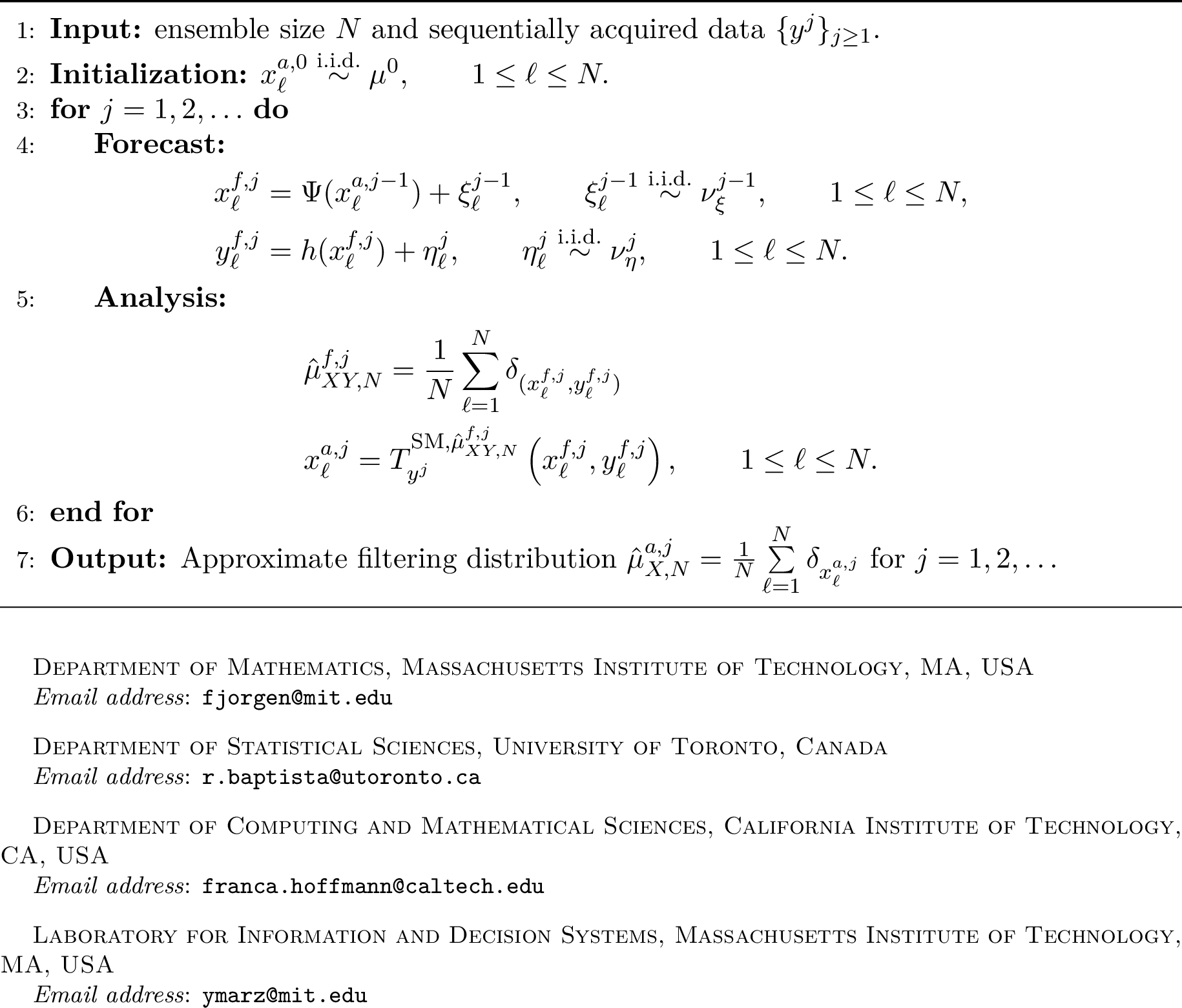 Figure 4: Ensemble Stochastic Map Filter (EnSMF)