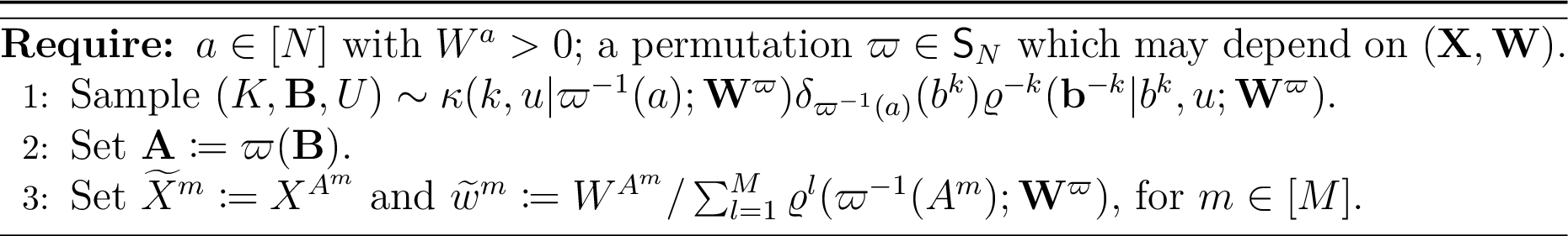 Figure 17: conditional resampling with weight re-ordering