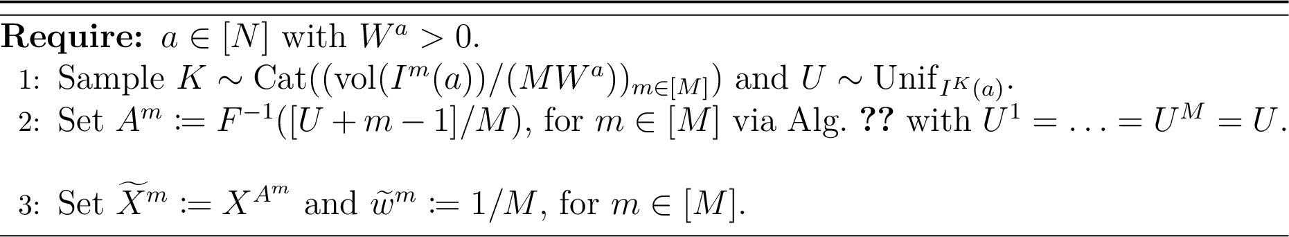 Figure 9: conditional systematic resampling