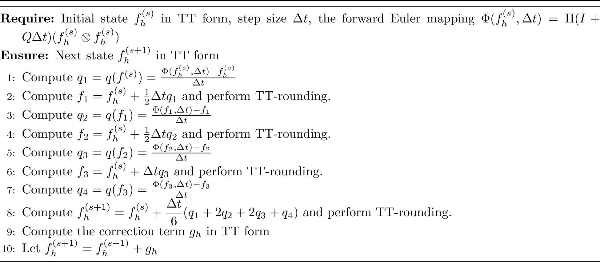 Figure 9: Low-rank schemes with RK4 and conservation correction