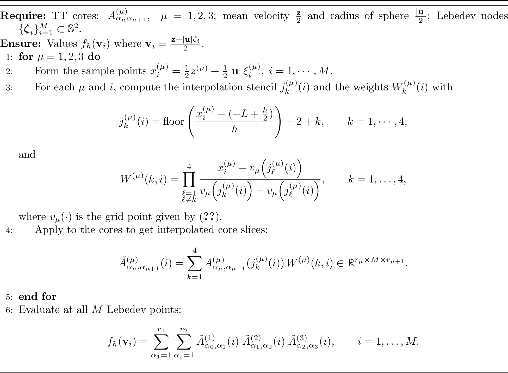 Figure 7: Cubic interpolation of a TT function at all Lebedev nodes (for 3D).