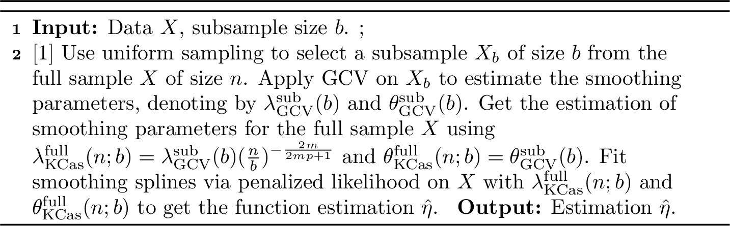 Figure 1: KCas for nonparametric function estimation.