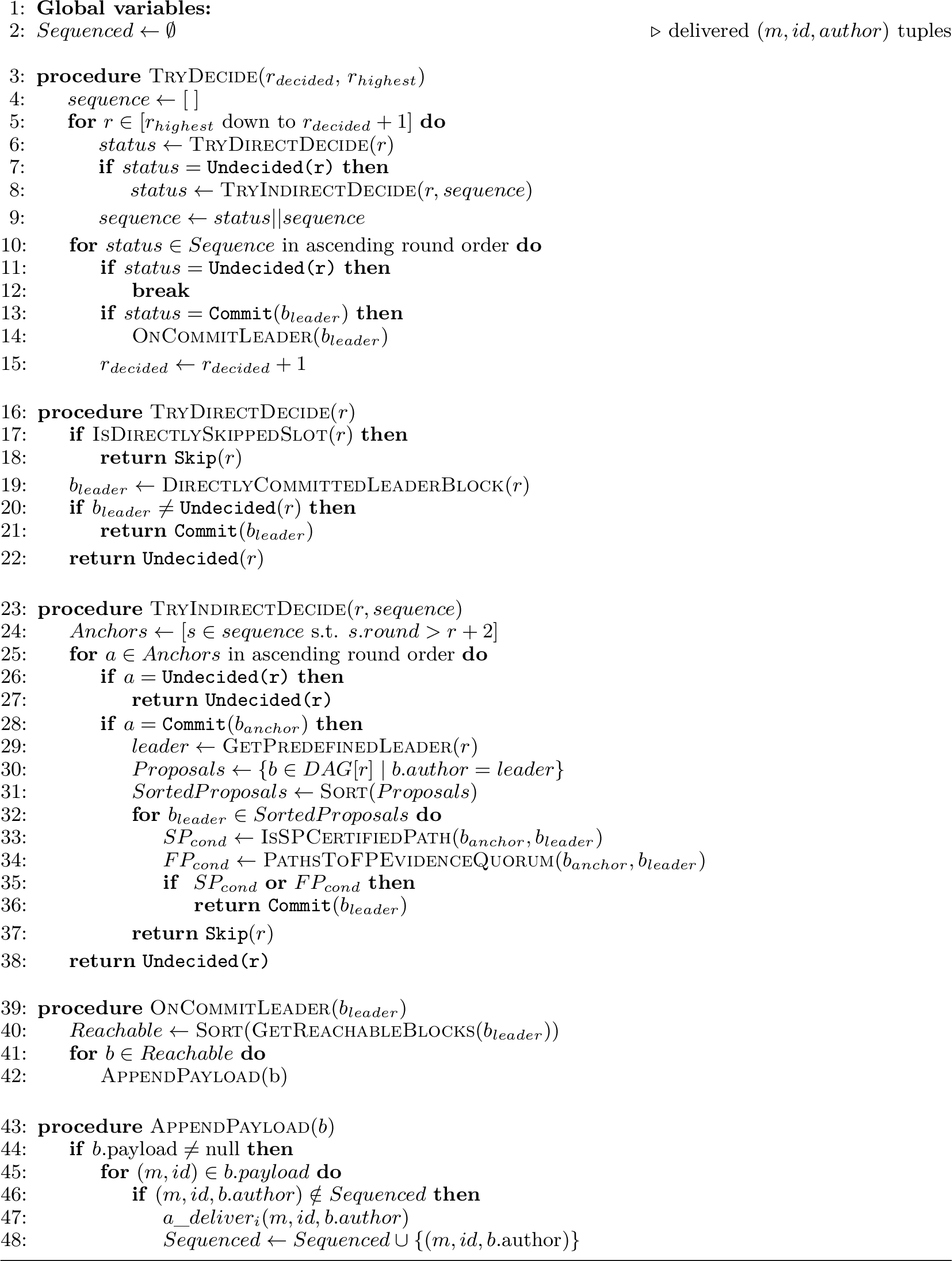 Figure 8: Committing and ordering