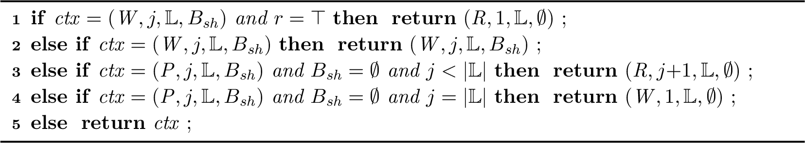 Figure 5: Context successor \mathtt{SuccCtx}(\mathit{ctx}, r)