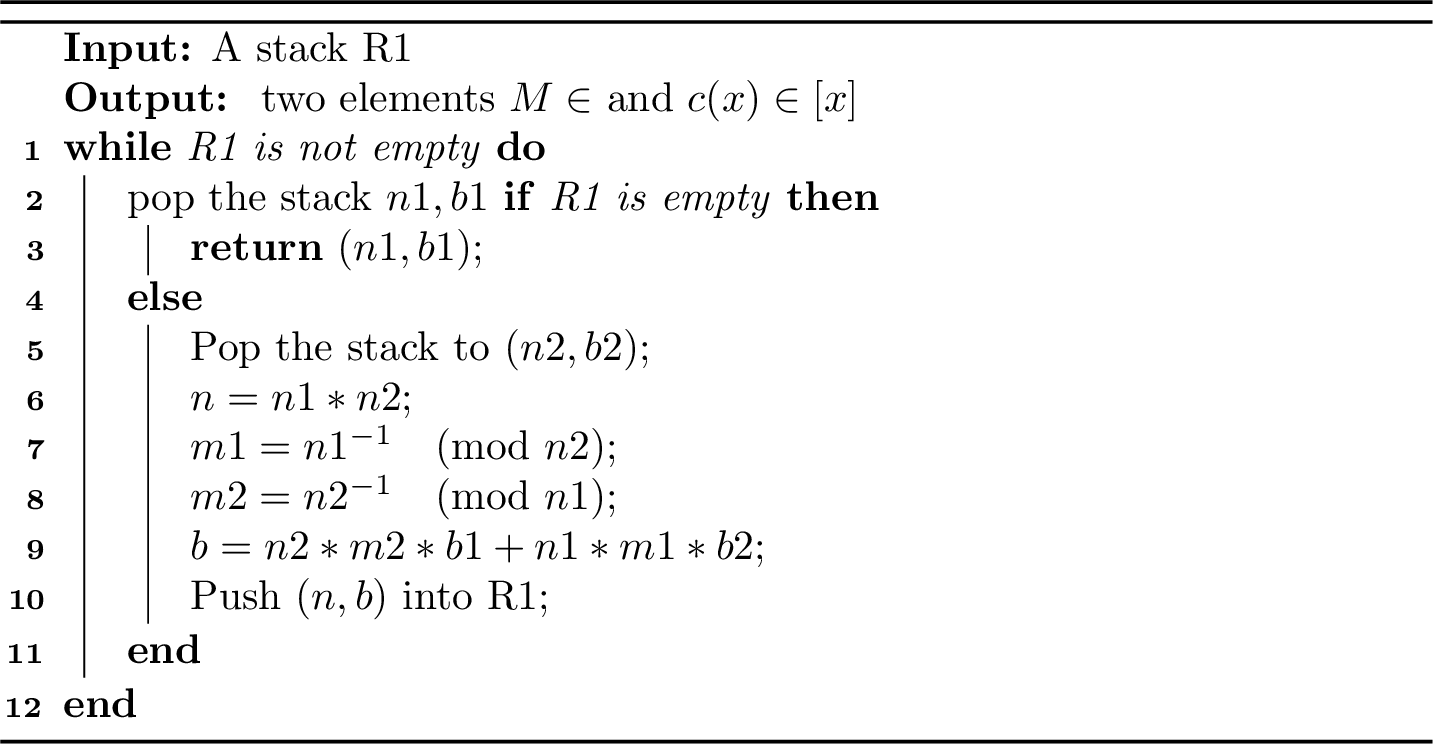 Figure 3: Sketch of the algorithm in the third stage