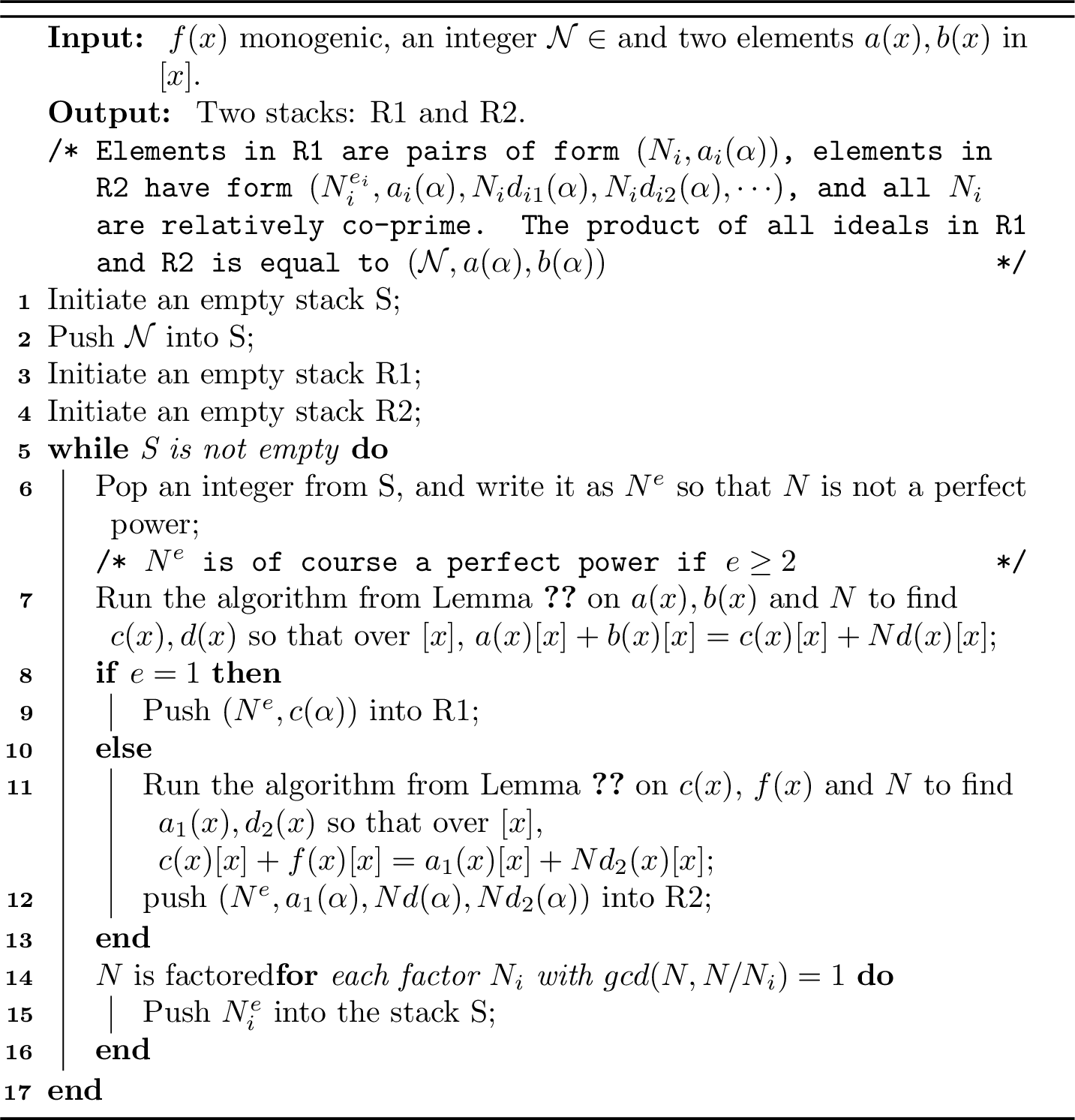 Figure 1: Sketch of the algorithm in the first stage