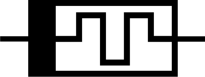 Figure 1: Circuit symbol of the memristor proposed in [4]
