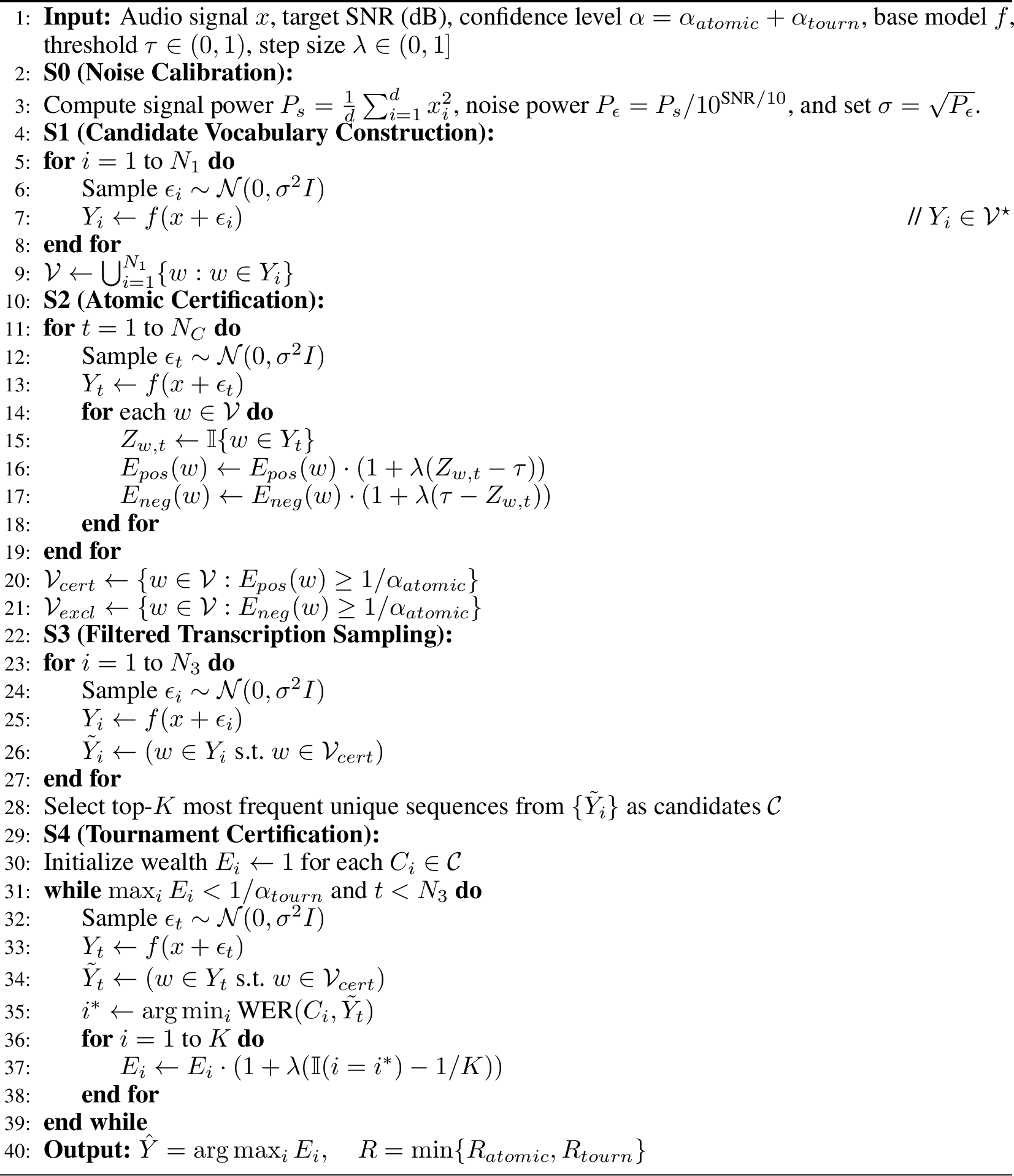 Figure 2: Certified ASR Pipeline