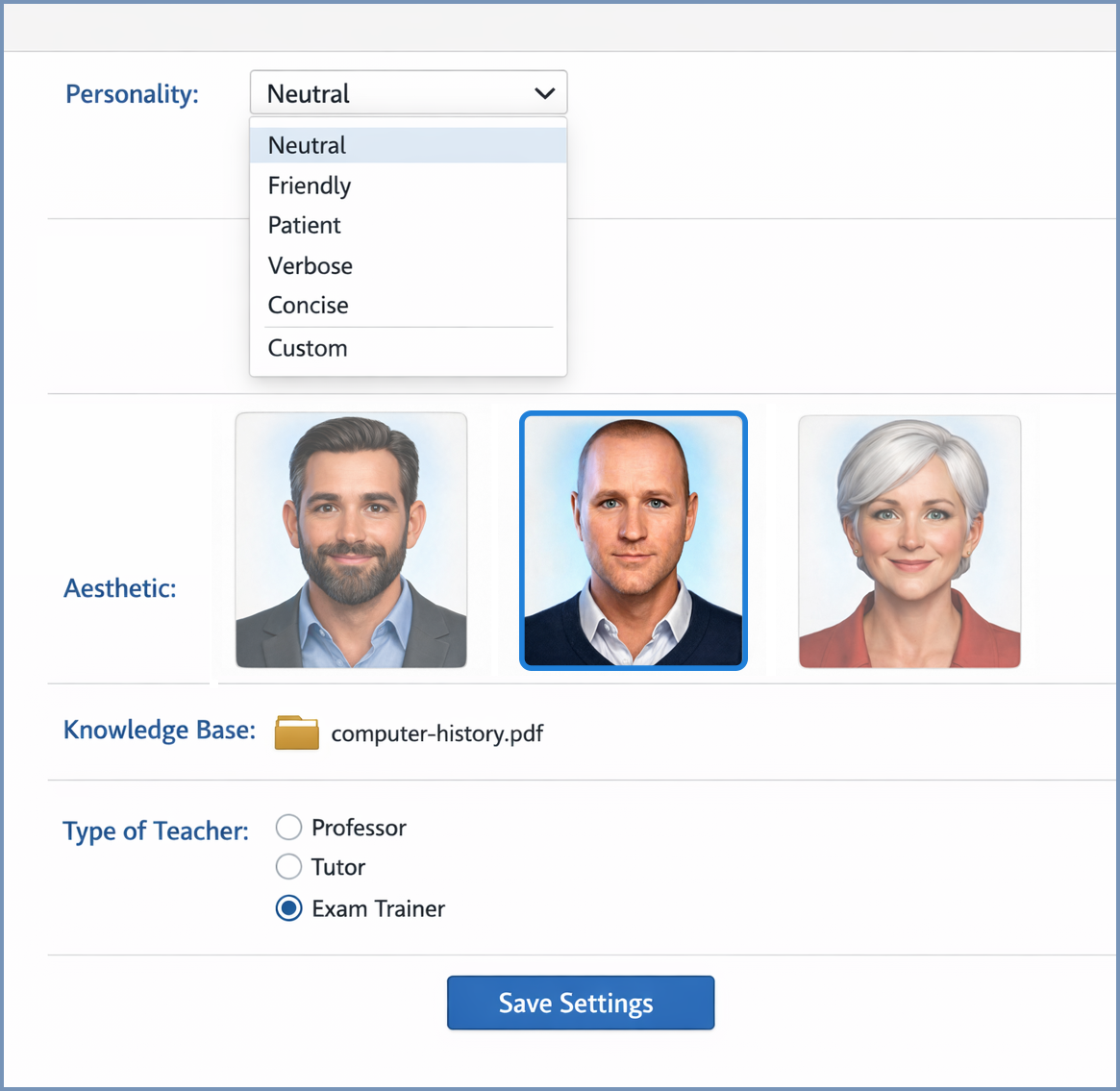 Figure 4: Teacher Interaction Manager