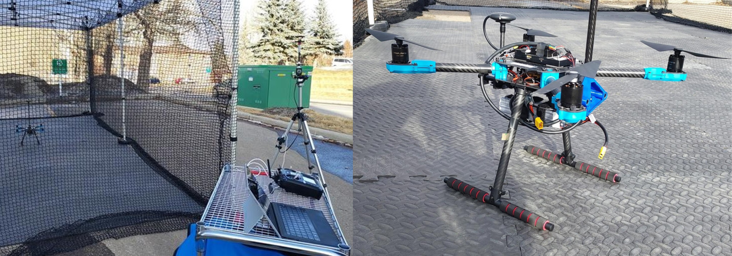 Figure 1: Experimental Setup for Operating the Holybro X500 V2 quadrotor UAV