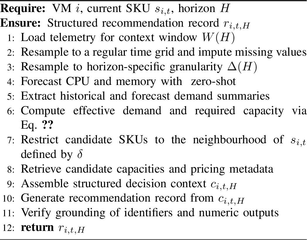 Figure 3: End-to-end recommendation generation