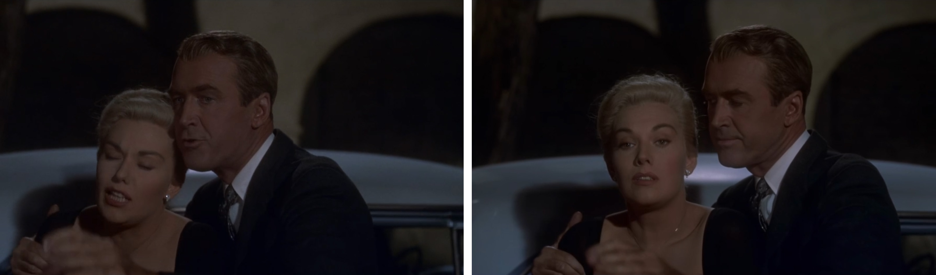 Figure 4: Qualitative failure in emotional rendering. In this sequence, the original film (left) captures Judy becoming visibly distraught, while the AI reconstruction (right) fails to infer this emotional shift, generating a static, unarticulated expression that divorces the character from the narrative context.