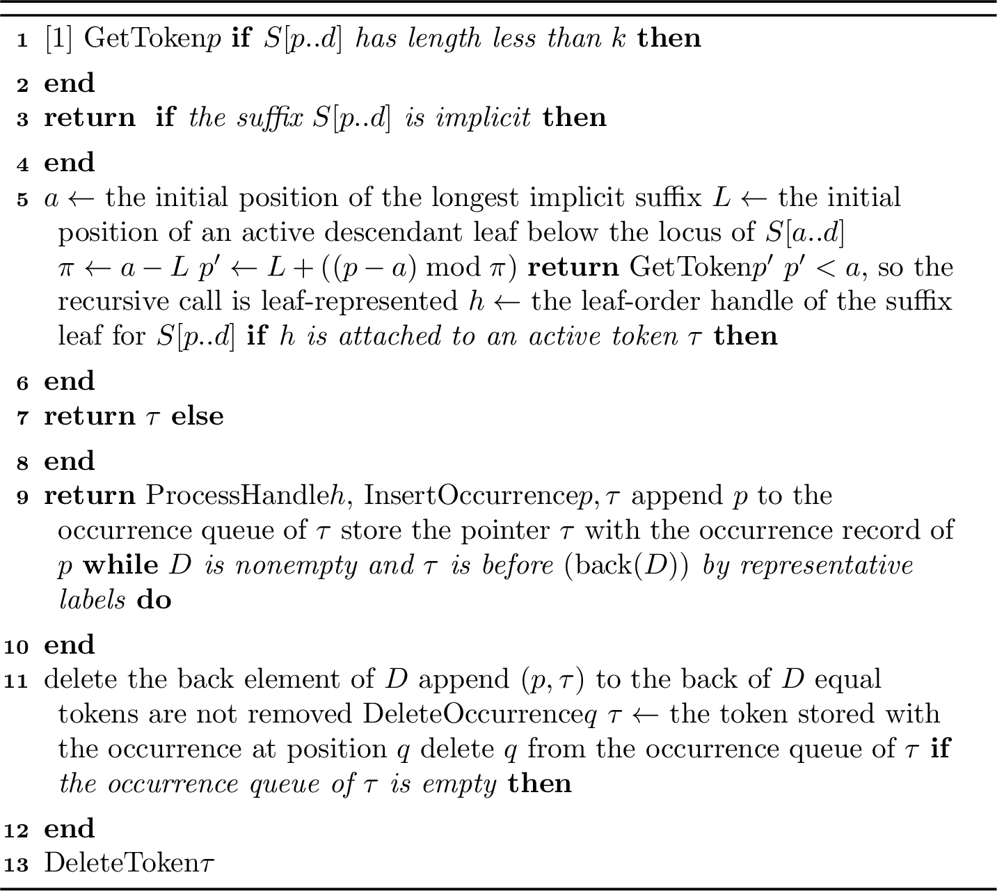 Figure 8: Token queries and deque operations
