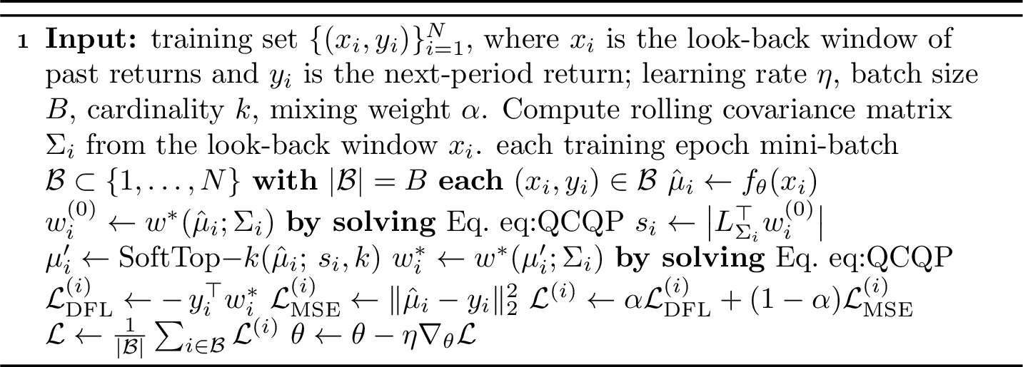 Figure 2: Training predictive model f_\theta with a Differentiable Decision Layer