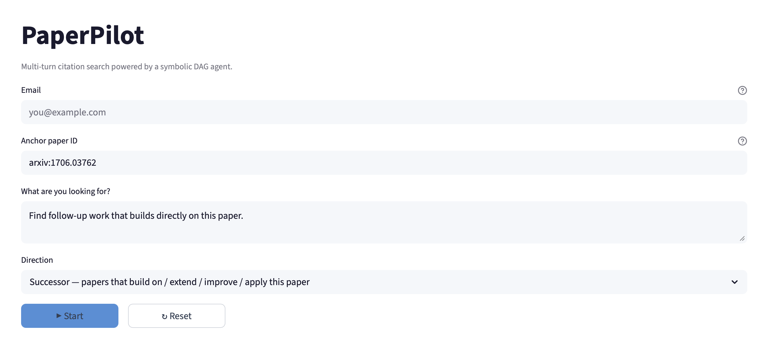 Figure 9: Human Study interface