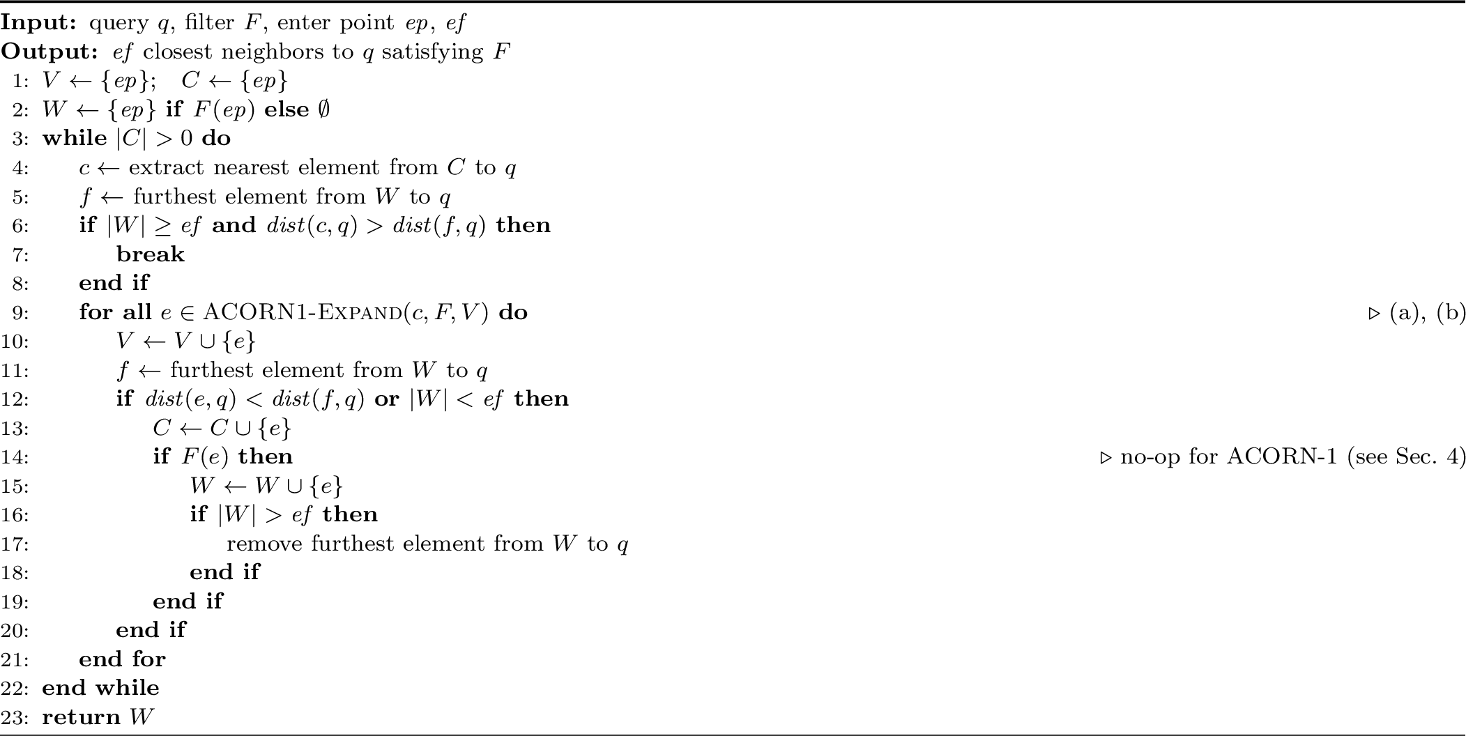 Figure 1: ACORN-SEARCH-LAYER