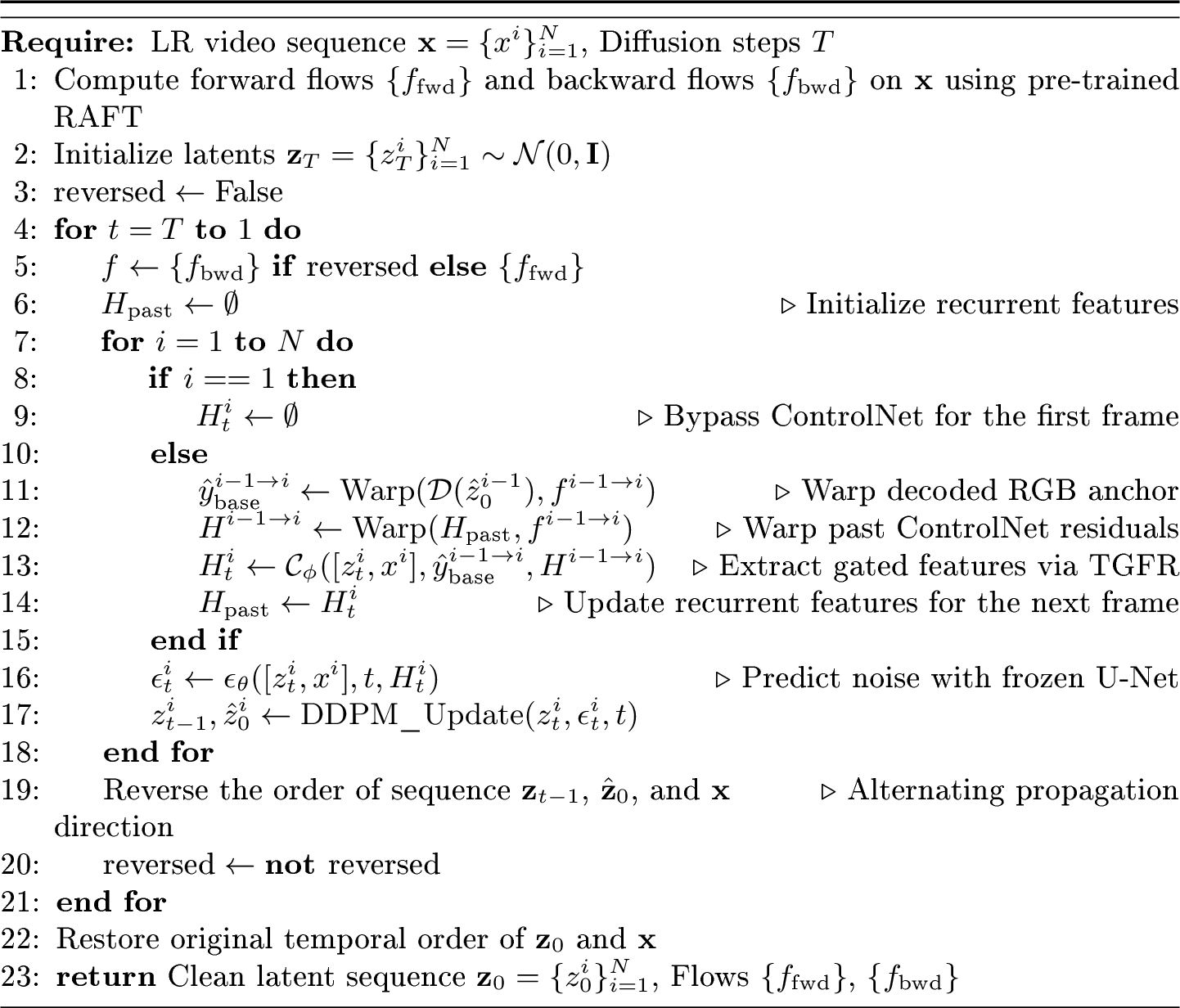 Figure 9: Scale-Agnostic Latent Denoising (Frame-wise Bidirectional)