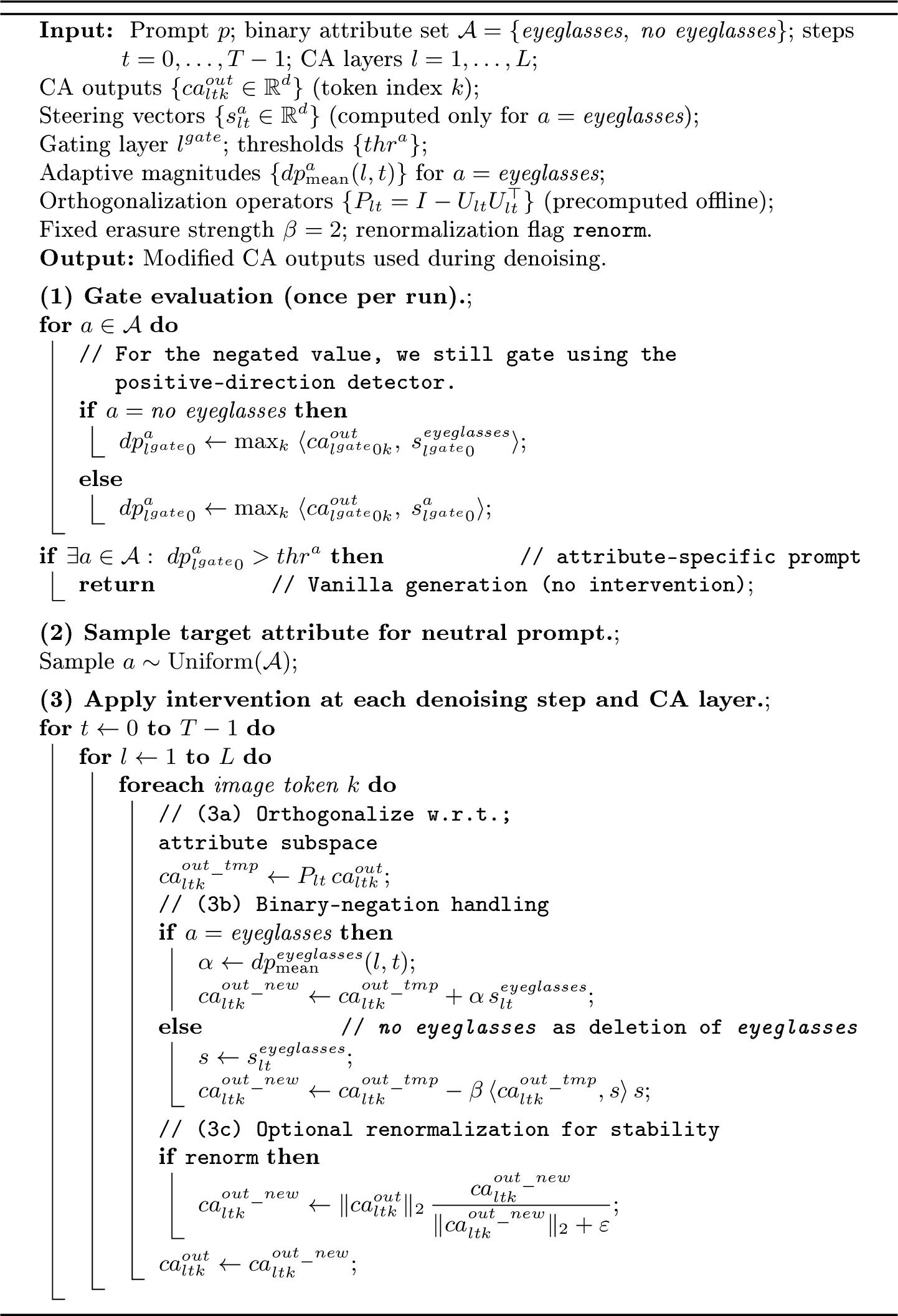 Figure 12: EquiSteer with binary-negation handling for eyeglasses