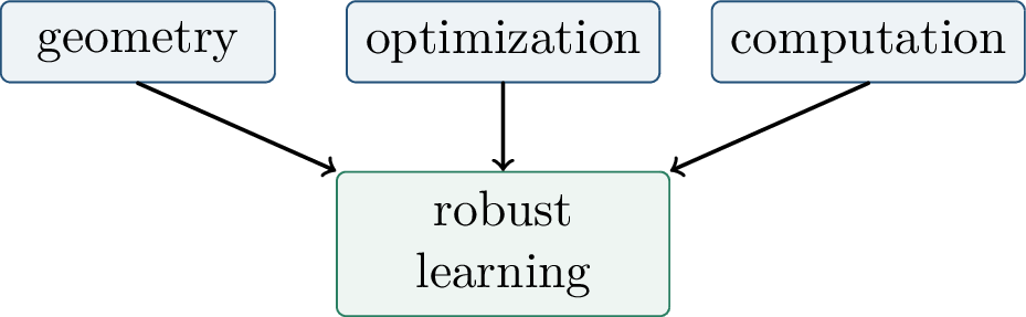 Figure 212: Robust learning mixes geometric, optimization, and computational difficulties.