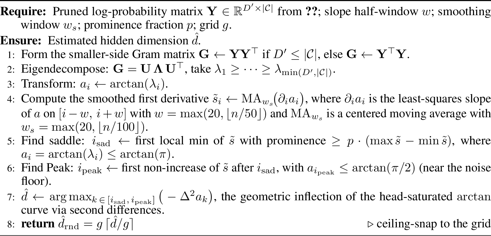 Figure 11: NightVision: hidden-dimension estimation from the pruned spectrum