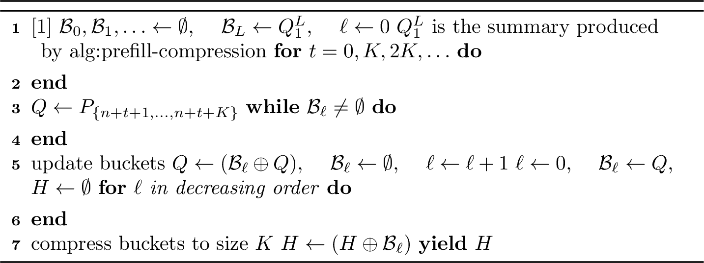 Figure 3: Streaming prefix compression for autoregressive decoding