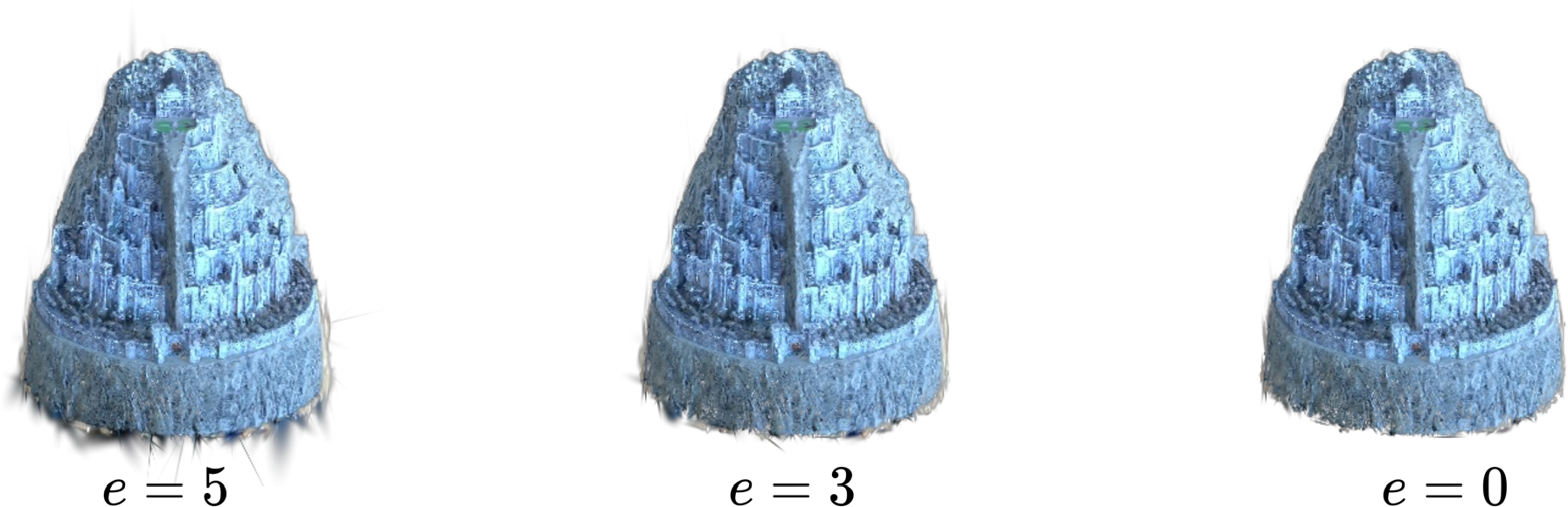 Figure 12: Ablation study on Mask Expansion. The three mask expansion coefficients (0, 3, and 5) are applied to the segmentation mask obtained from SAM2 before performing MFF.
