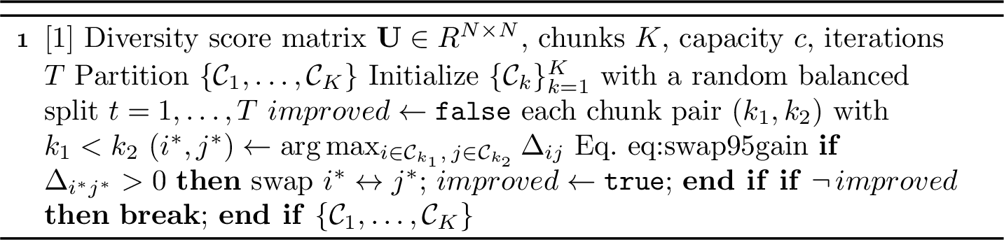 Figure 5: K-way Balanced Graph Partitioning via Local Swap