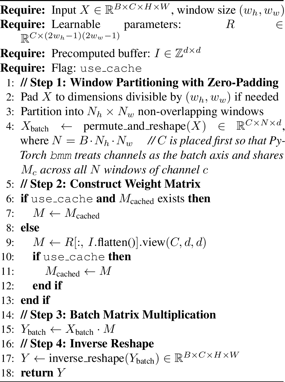 Figure 3: WBMM Forward Pass with Optional Caching