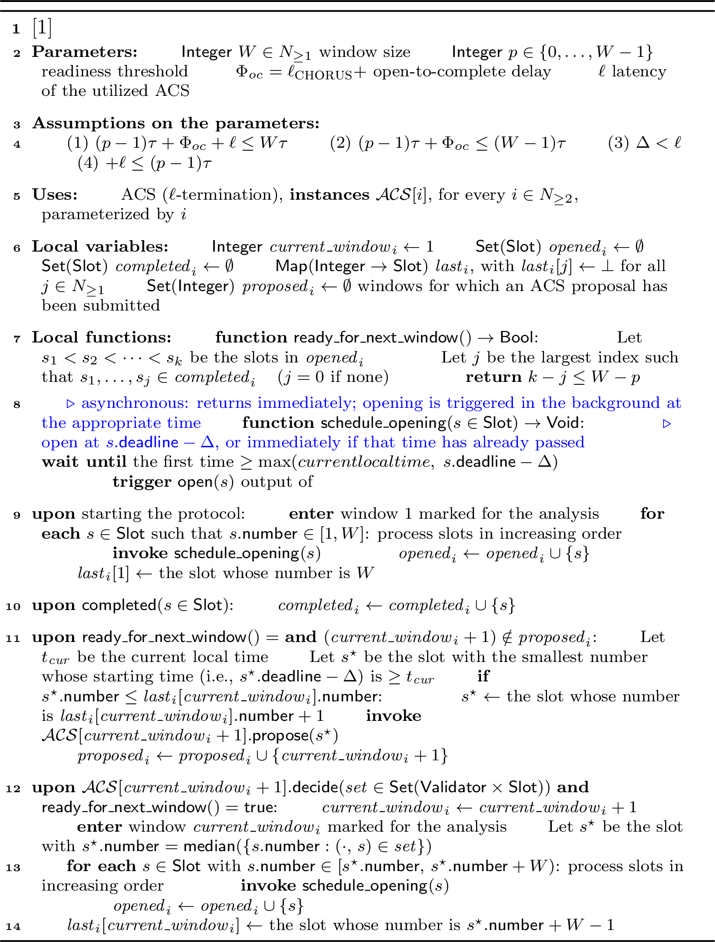 Figure 21: Conductor: Pseudocode (for validator p_i)
